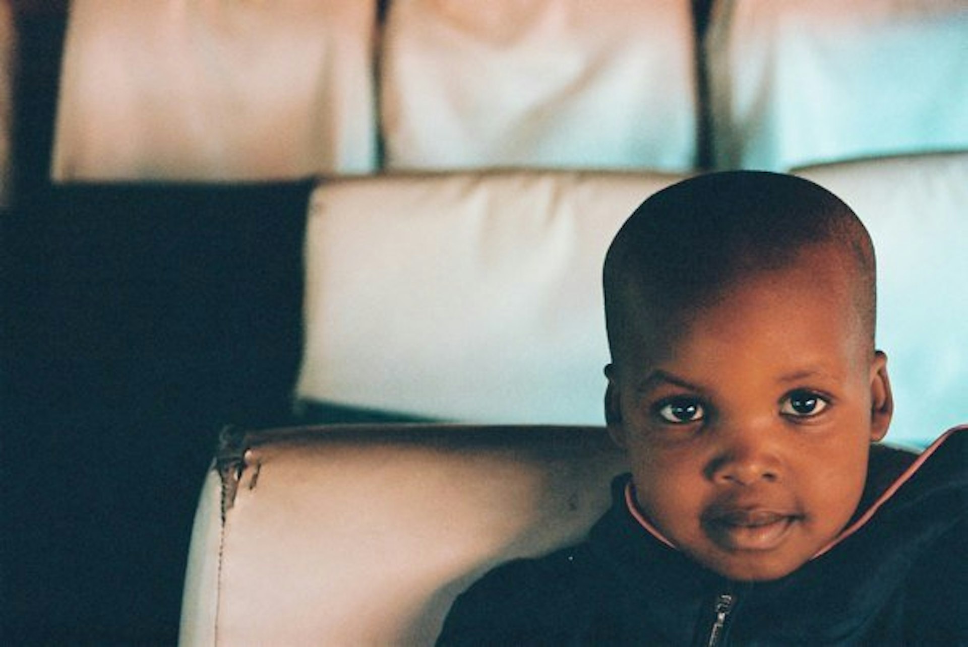 a child on a bus