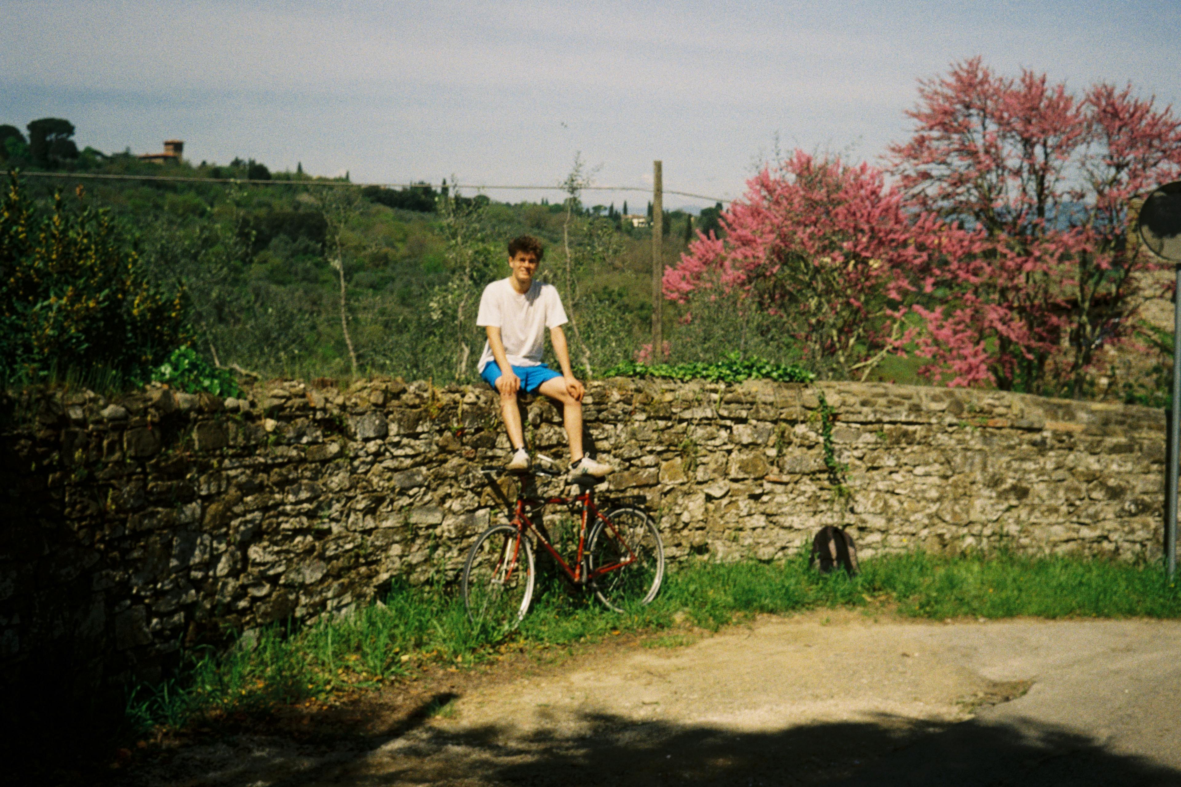 Jesse resting on a wall
