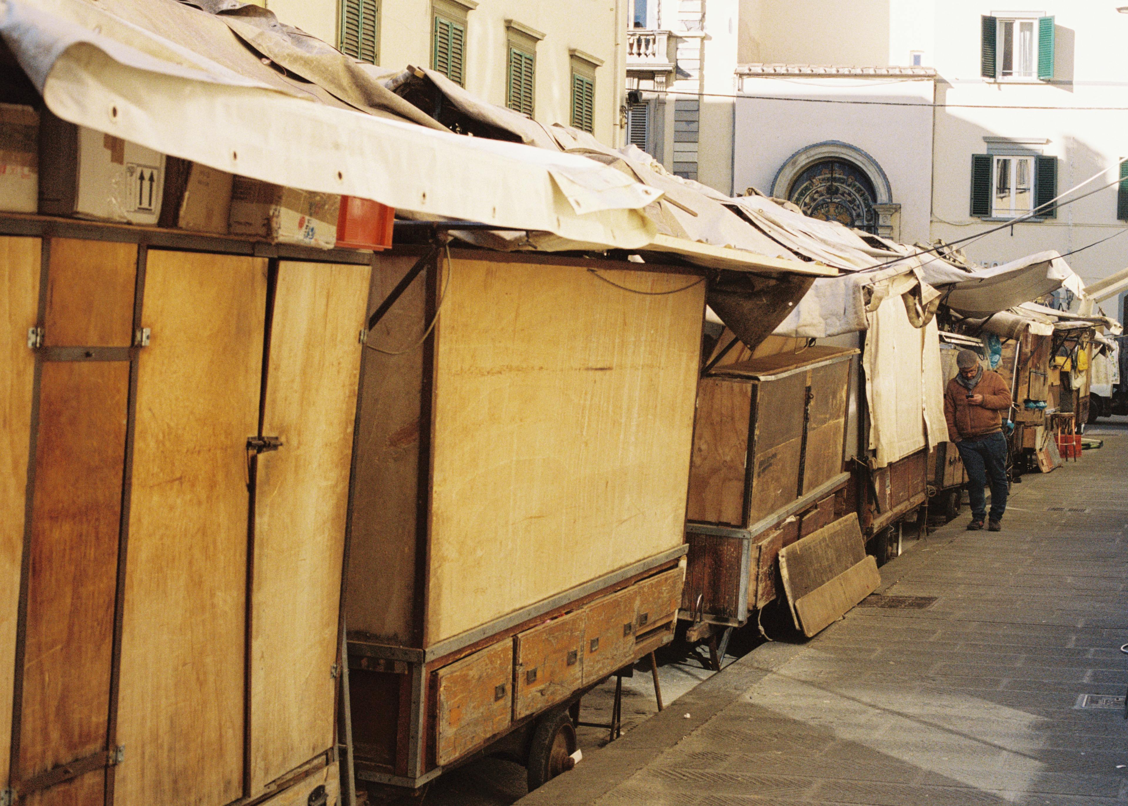 A shopkeeper in a market