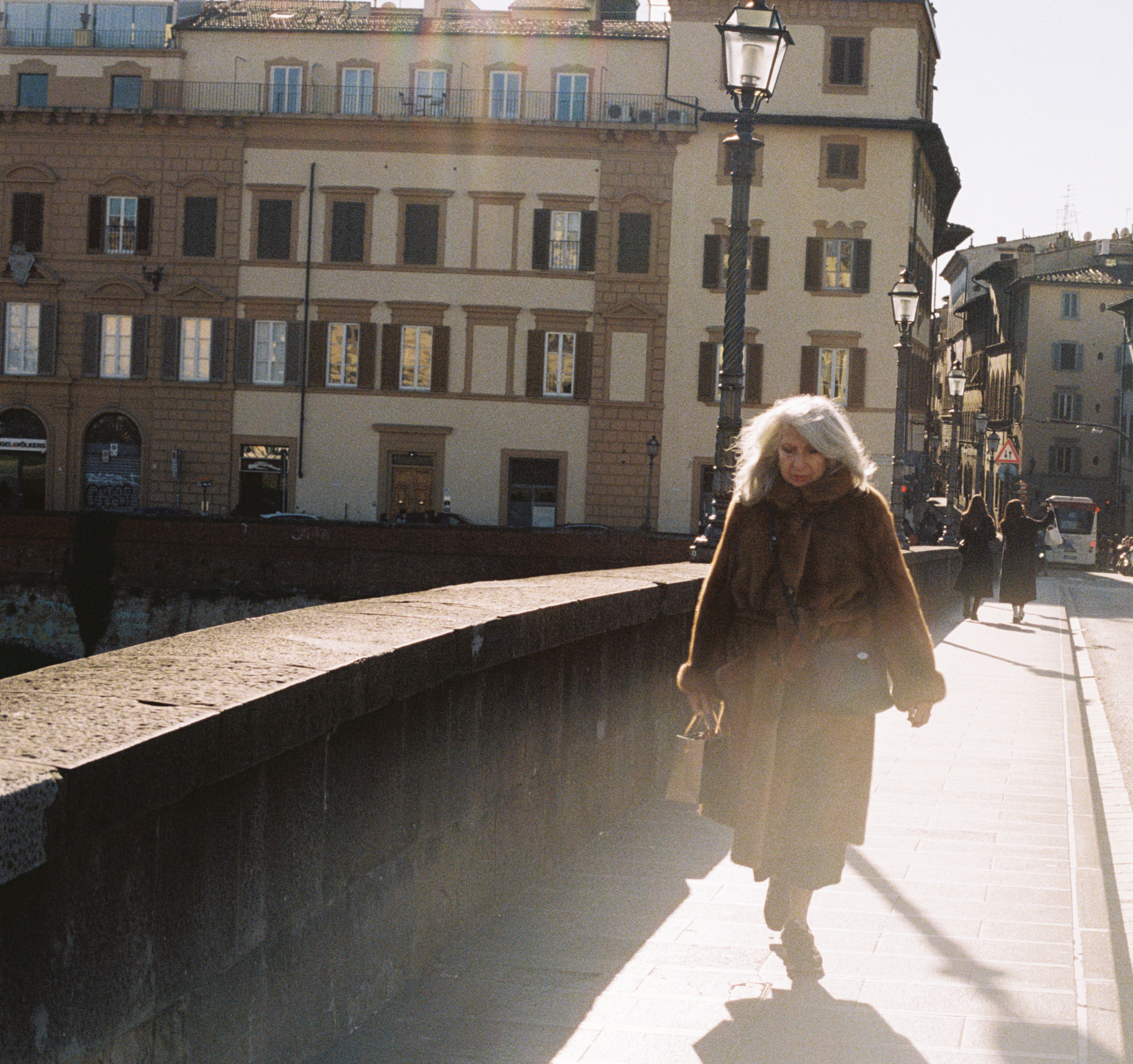 A woman in a mink coat