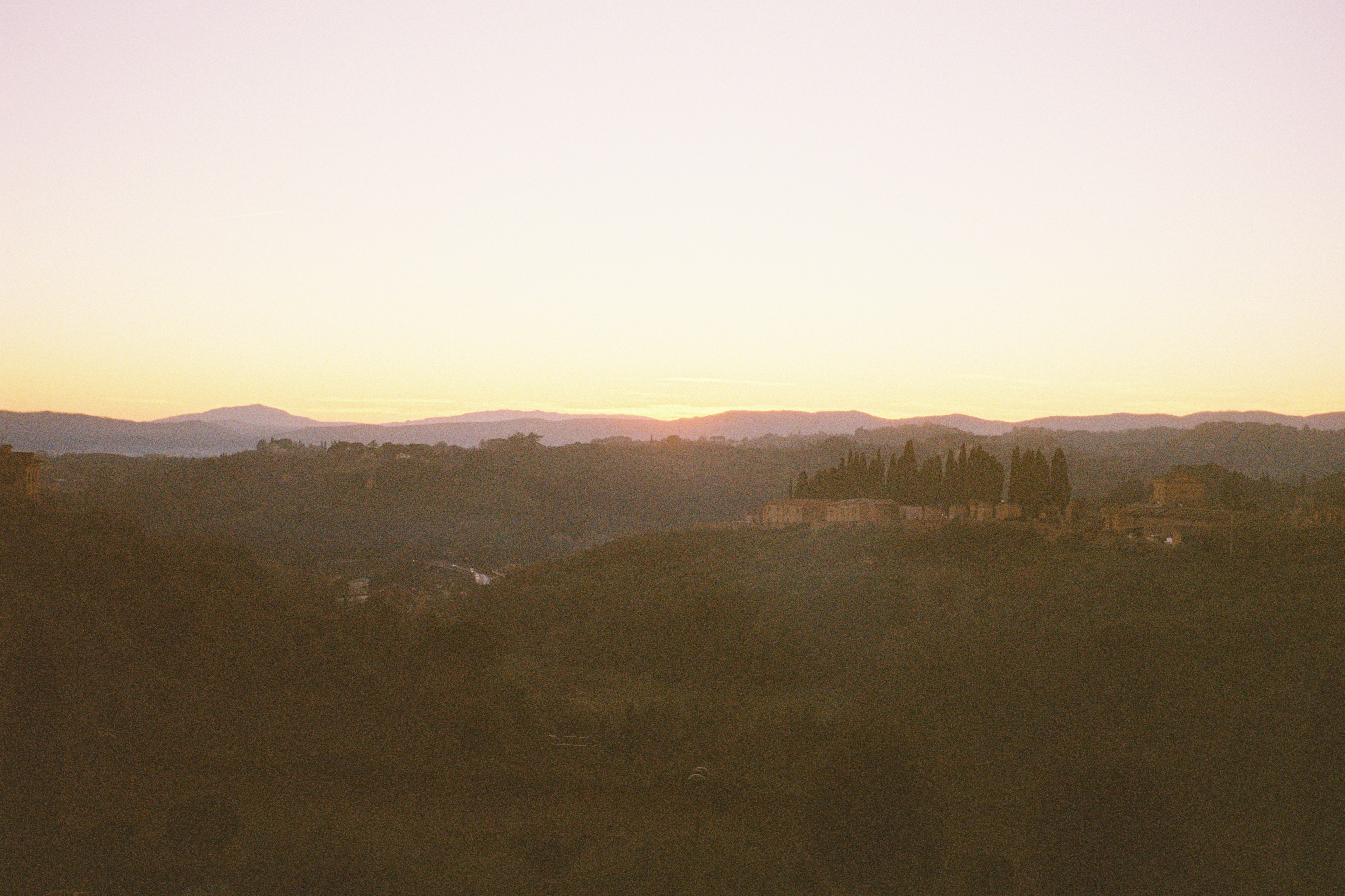Fields in the Tuscan countryside