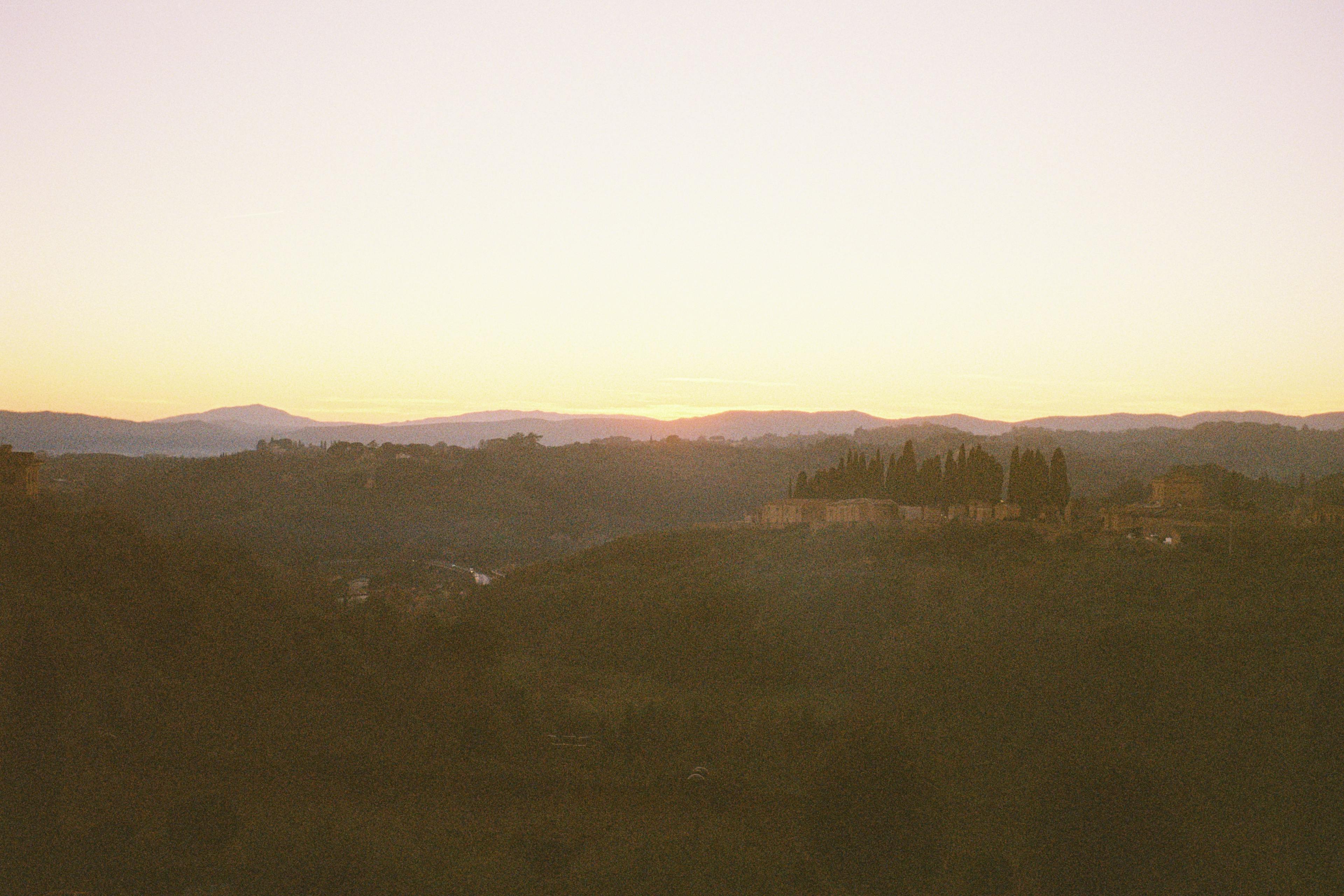 Fields in the Tuscan countryside