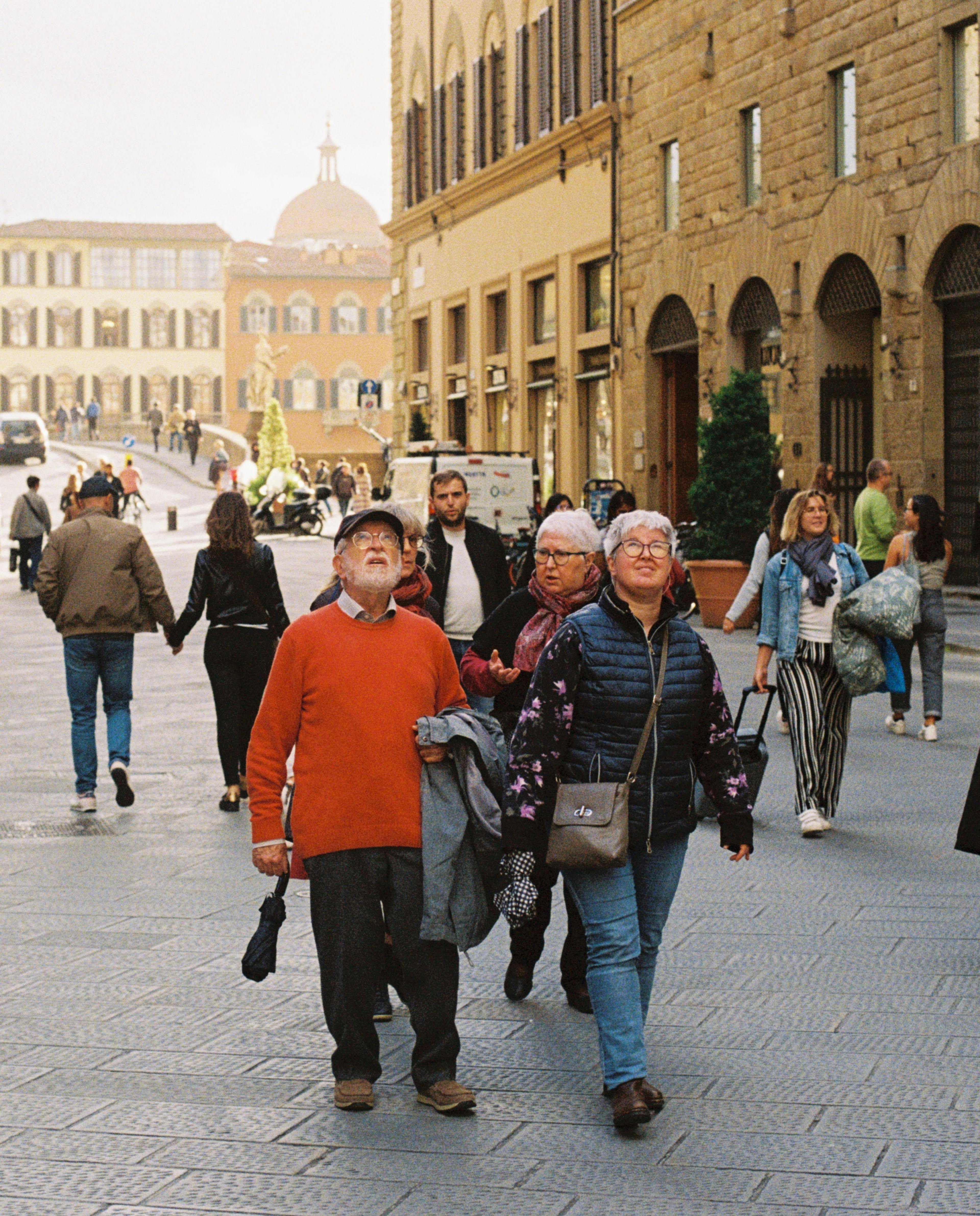 Tourists sightseeing